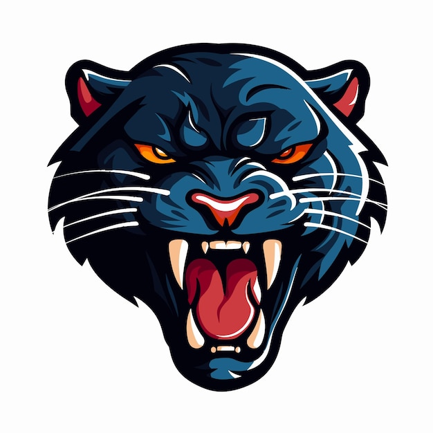 Vector vector panther mascotte esport gaming logo vector