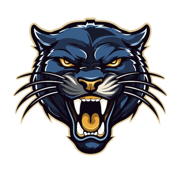 Vector vector panther mascotte esport gaming logo vector