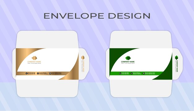 vector paper envelope templates for your project design with 2 colors