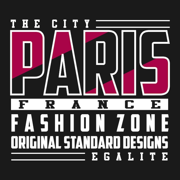 vector paris letters typography design