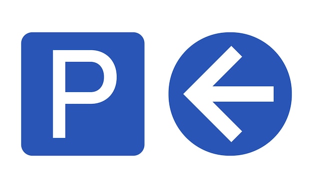 Vector parkeren pictogram geïsoleerd