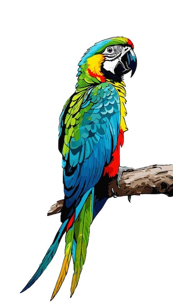 Vector vector of a parrot