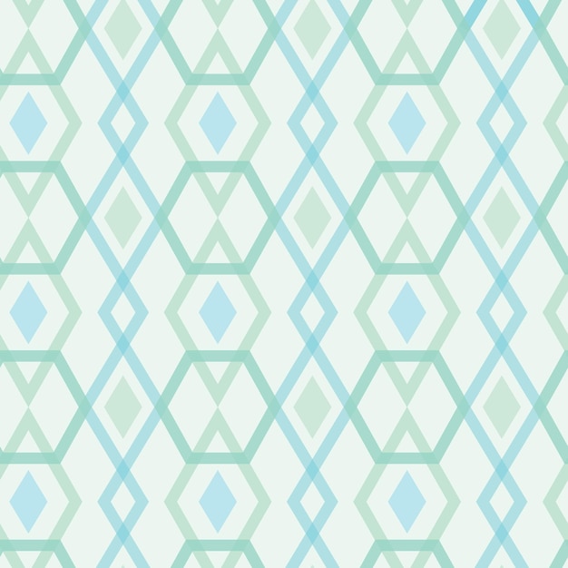 vector pastel blue and green geometric Ikat diamond elegant seamless repeat pattern background