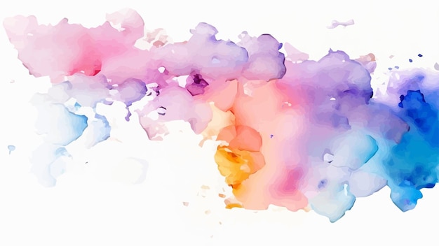 vector Pastel coloured watercolour splatter design