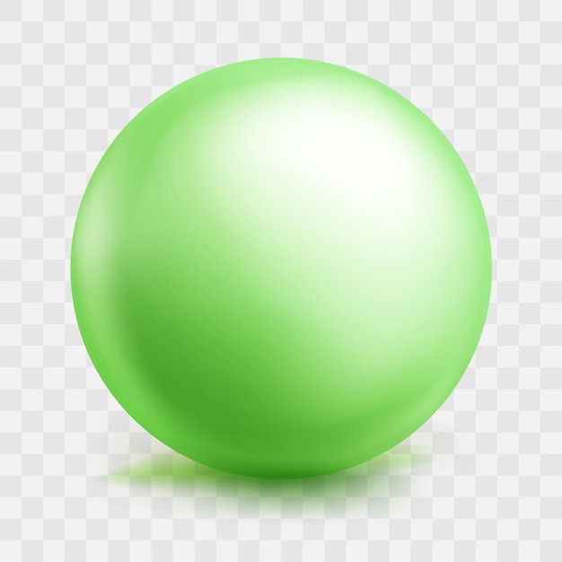 Vector vector pastel green ball realistic glossy 3d sphere ball isolated geometric figure of round sphere