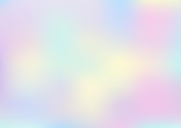 Vector pastel holographic background Gradient rainbow background