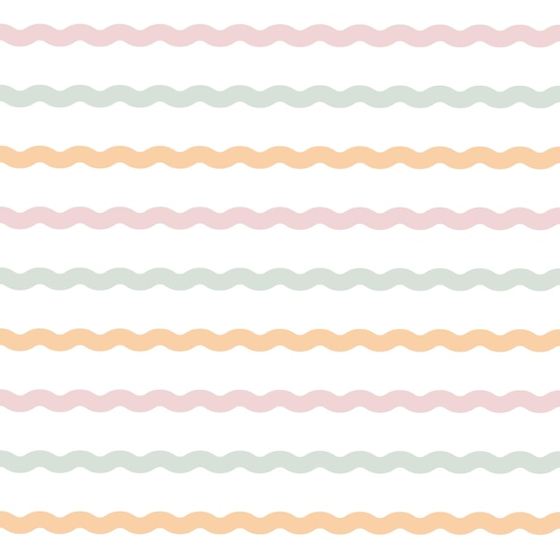 Vector vector pastel wavy line seamless patterns