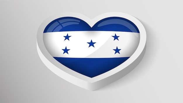 Vector Patriotic heart with flag of Honduras An element of impact for the use you want to make of it