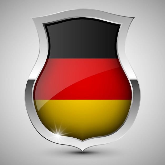 Vector vector patriotic shield with flag of germany an element of impact for the use you want to make of it