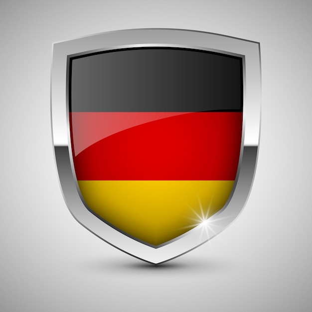 Vector vector patriotic shield with flag of germany an element of impact for the use you want to make of it