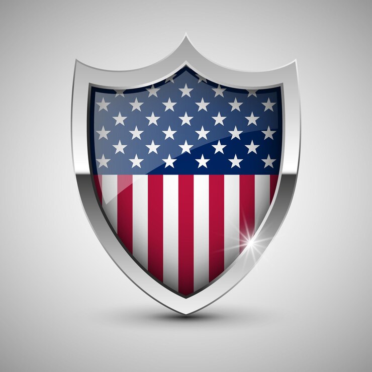 Vector Patriotic shield with flag of Usa An element of impact for the use you want to make of it