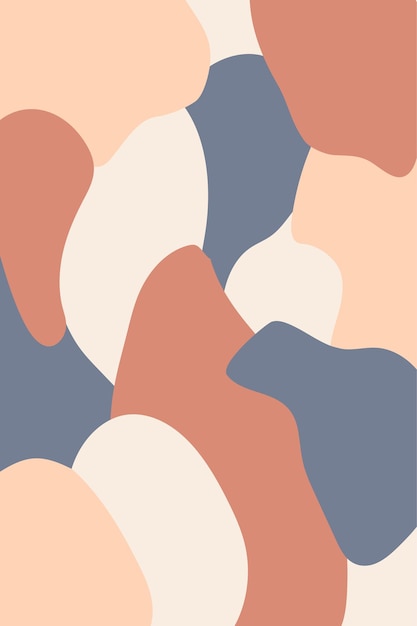 Vector patroon Spots van verschillende vormen en kleuren Achtergrond met trendy pastelkleuren