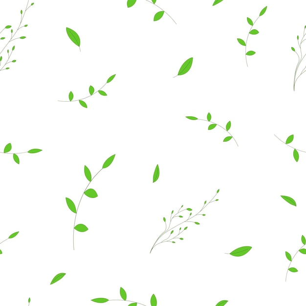 Векторный рисунок фоновых ветвей с серыми листьями на белом фоне