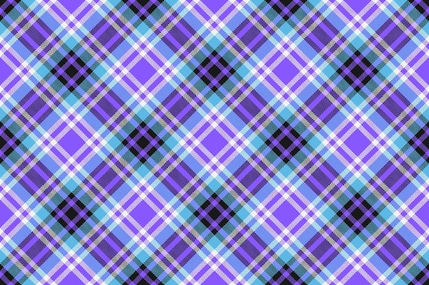 Vector pattern check of tartan plaid fabric with a texture textile background seamless in indigo and white colors