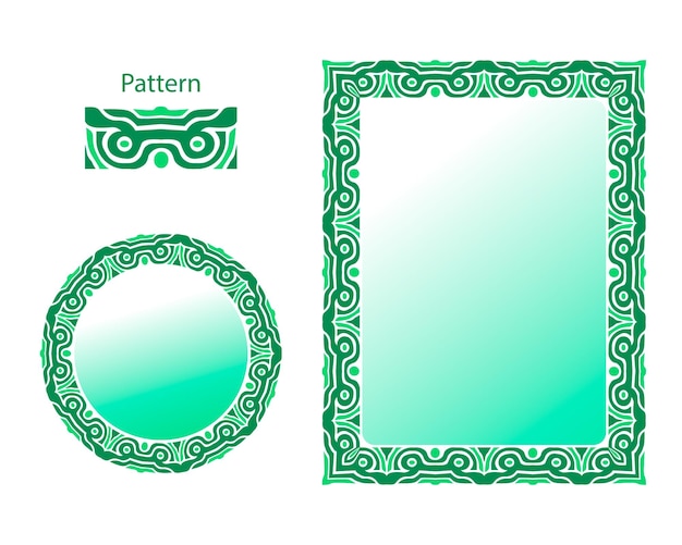 Vector pattern for creative frame for document or certificate