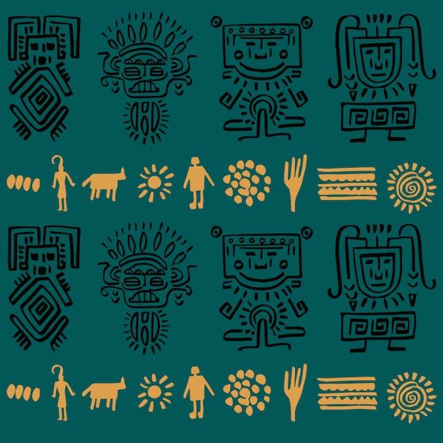 Vector vector pattern design with tribal elements