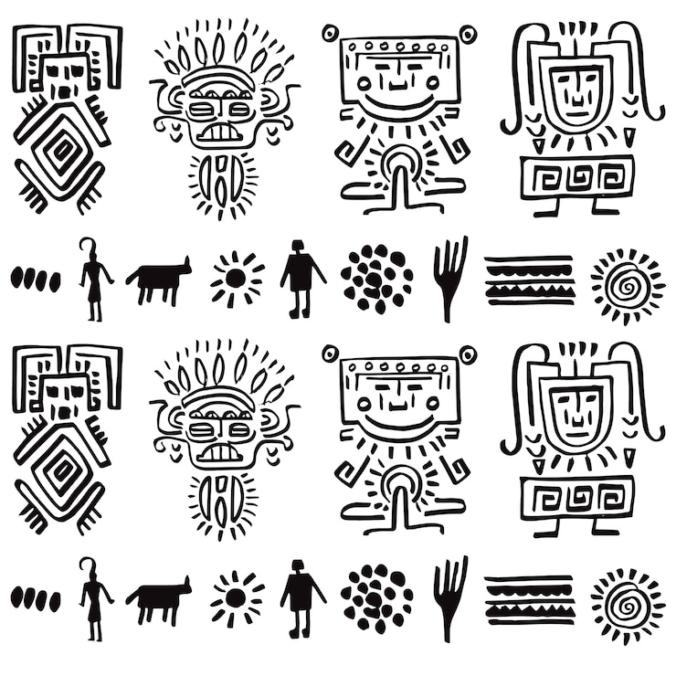 Vector vector pattern design with tribal elements