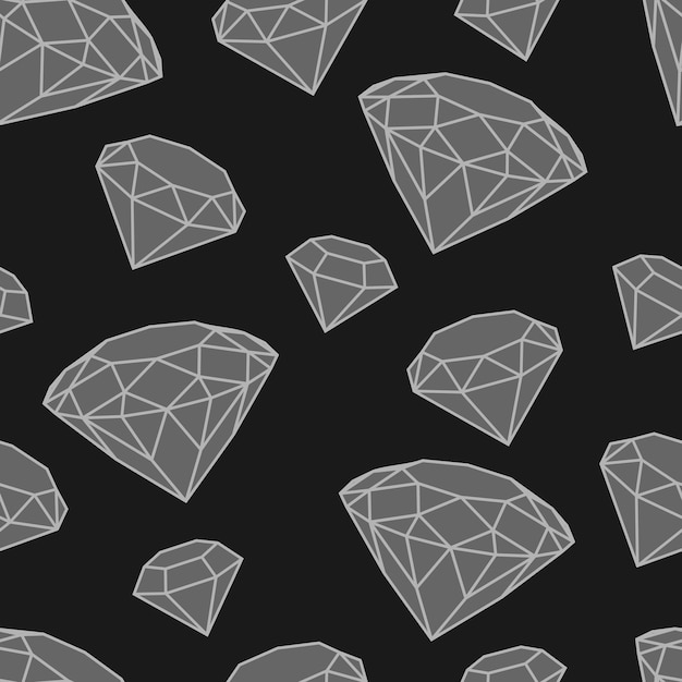 Vector pattern of grayscale diamonds