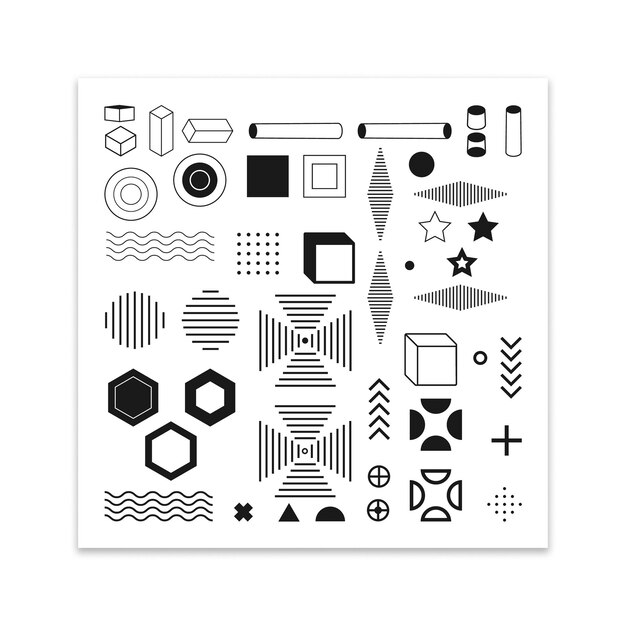 Vector vector pattern hipster abstract. form geometric line and variety shapes