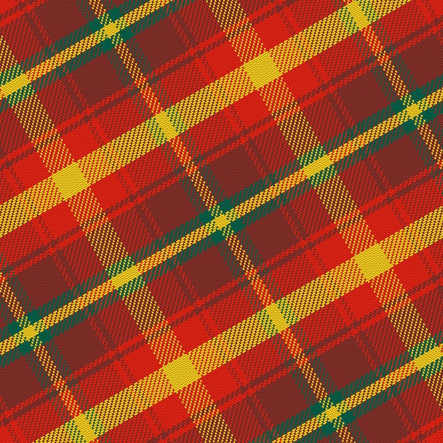 Vector pattern Maple Leaf Canadian tartan with four colours of the maple leaf