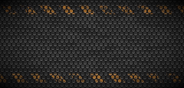 Вектор шаблон металлической ржавой сетки городской гранж-фон Старый черный железный гриль промышленные текстуры