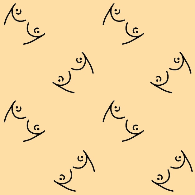 Vector pattern with breast