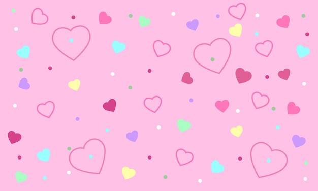 vector pattern with hearts