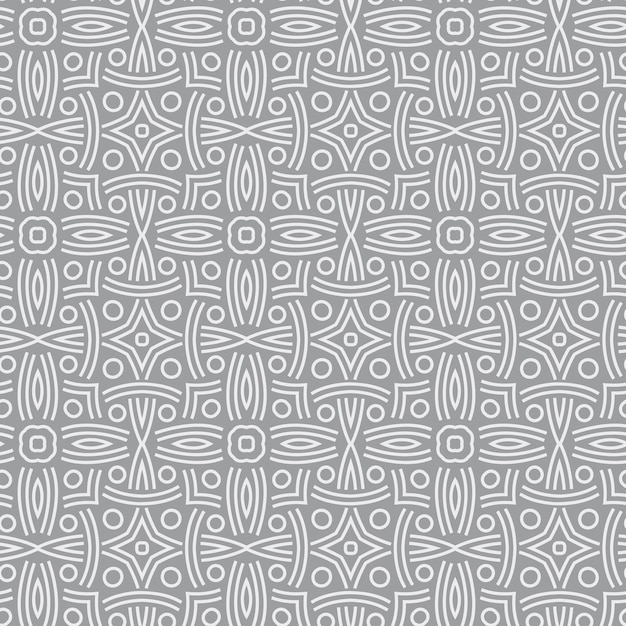 Vector pattern with ornament on a gray background