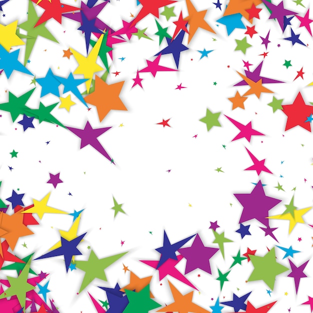 Vector pattern with stars Colorful background