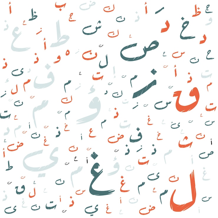 Vector vector patterns set arabic alphabet letters