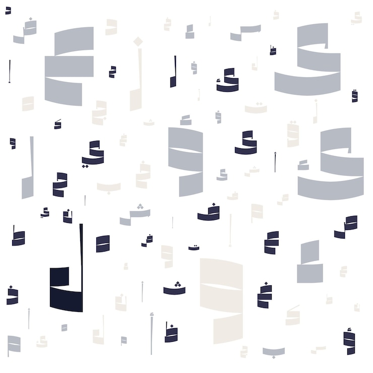 Vector vector patterns set arabic alphabet letters