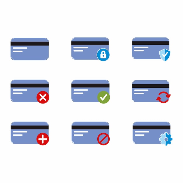 Vector payment card credit icon set