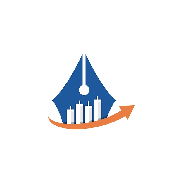 Vector Pen finance business logo ontwerp icoon elemnt vector