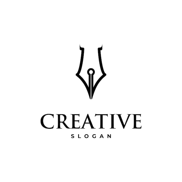 vector pen logo design template