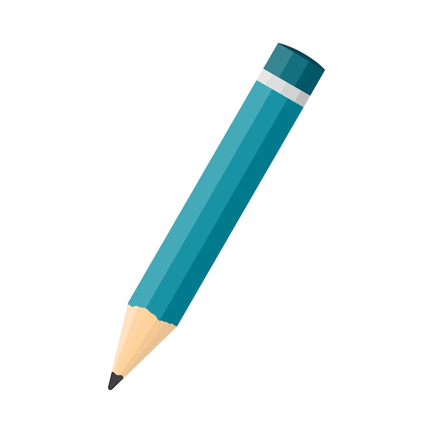 Vector vector pencil isolated pencil icon in flat design