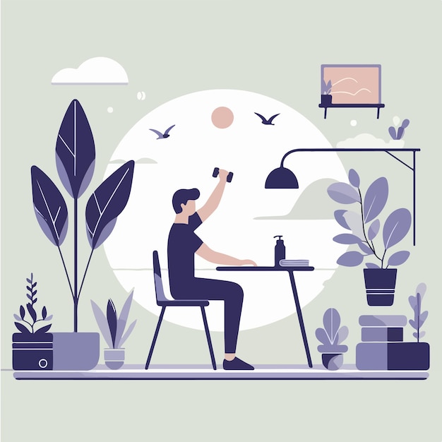 Vector vector of people doing activities in flat design style