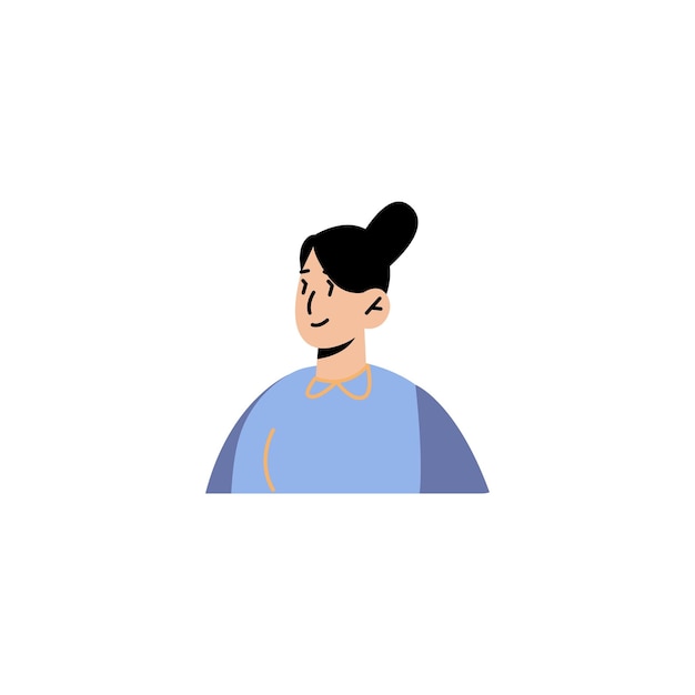 ベクターの人が青い服を着てポーズをとる