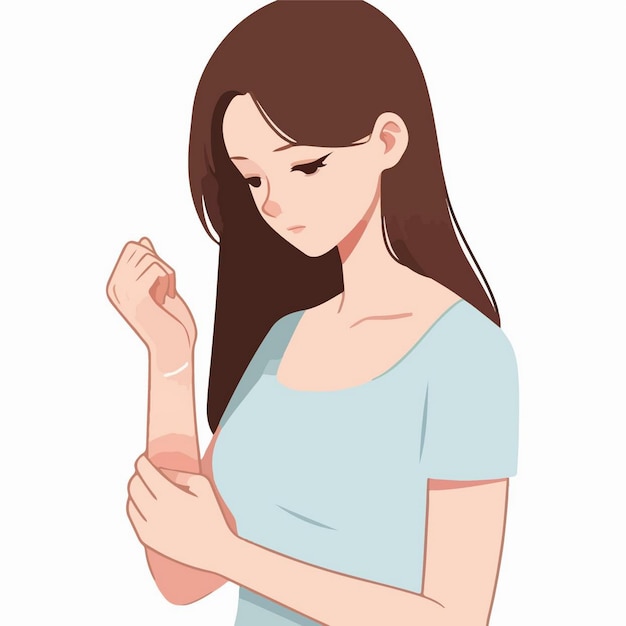 Vector vector of a person who is experiencing pain in the wrist
