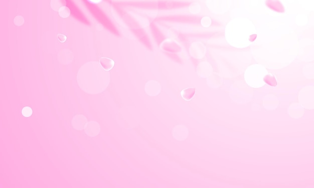 Vector petals of pink rose spa background