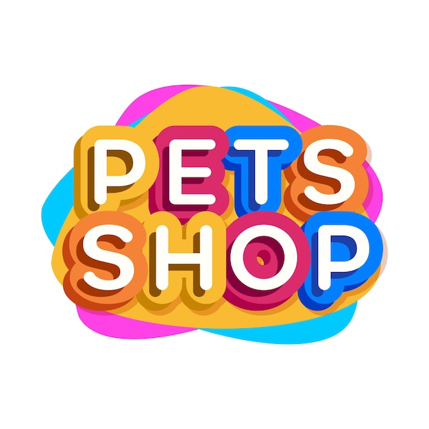 Vector pets shop logo for corporate identity pets home store market animals veterinary clinic and homeless animals shelters 10 eps