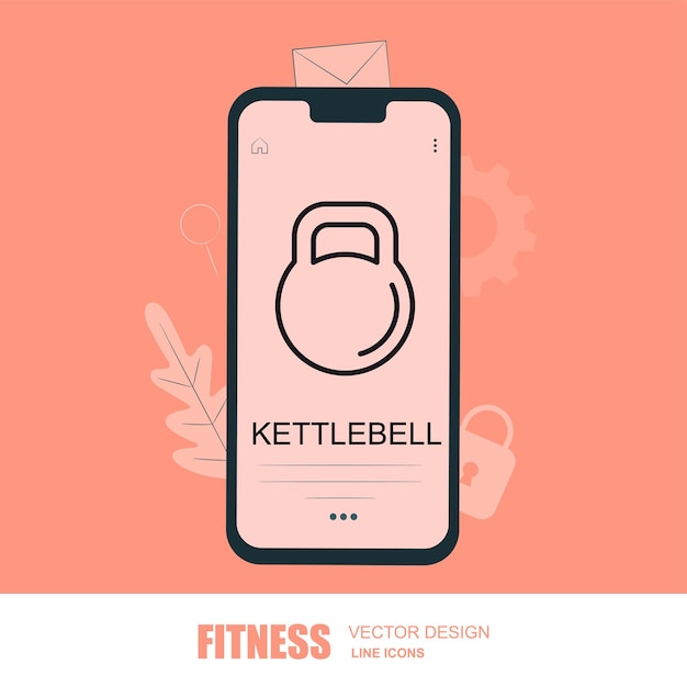 Vector phone and fitness icon design