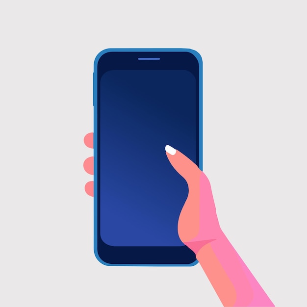 Vector phone in hand template