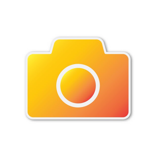 Vector photo camera icon isolated