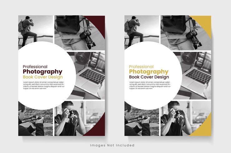 Vector photography book cover or flyer template