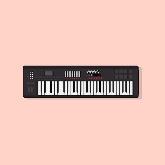 Vector Piano electric black keyboard