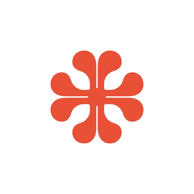 Vector pictogram eenvoudig logo met puntige hoeken