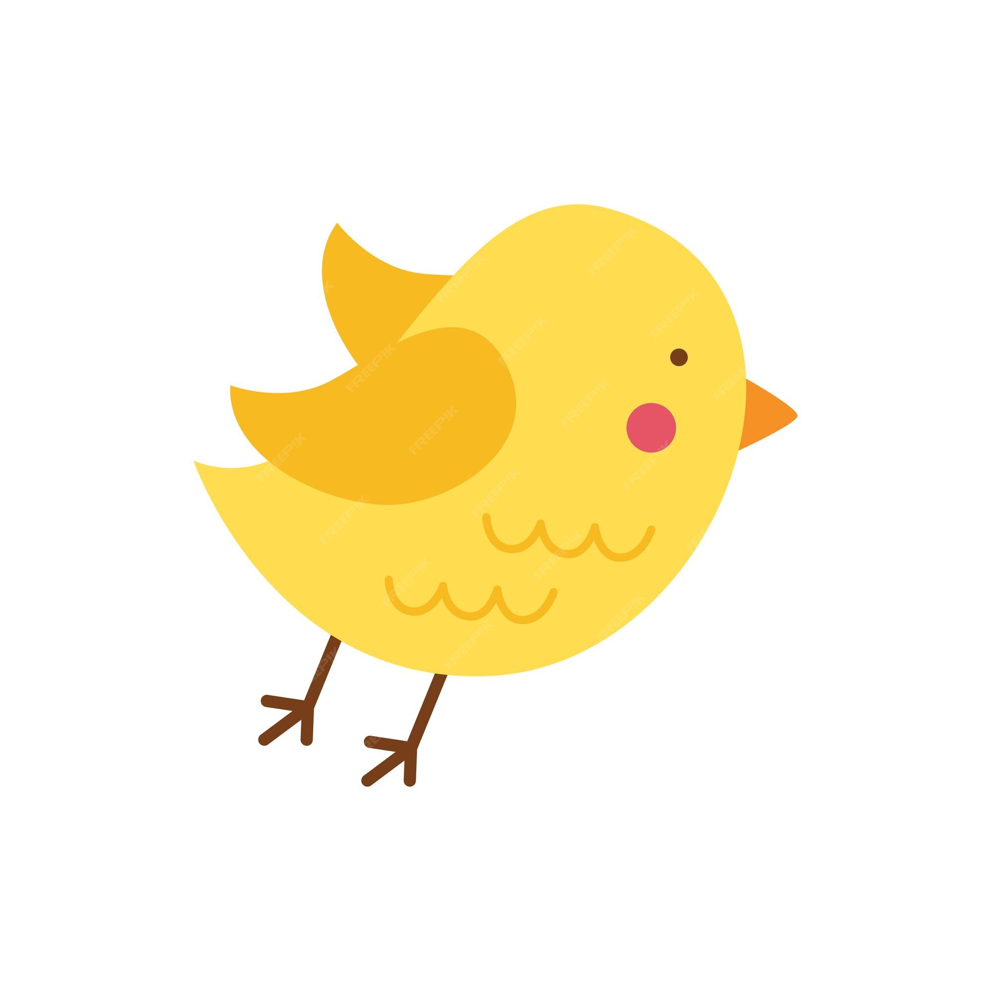 Premium Vector | Vector picture of cute yellow bird isolated on white