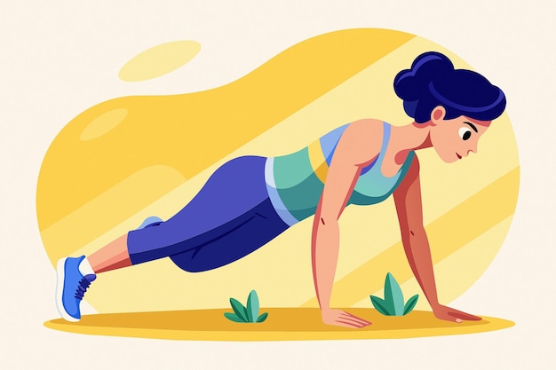 Vector vector pike pushups exercise clipart