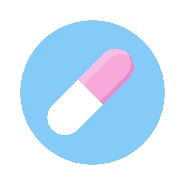 Vector pill icon medicine color pink blue capsule vector icon, medicine icon