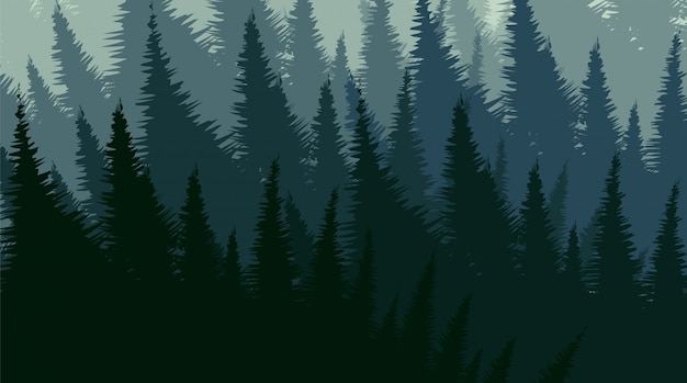 Vector vector pine forest